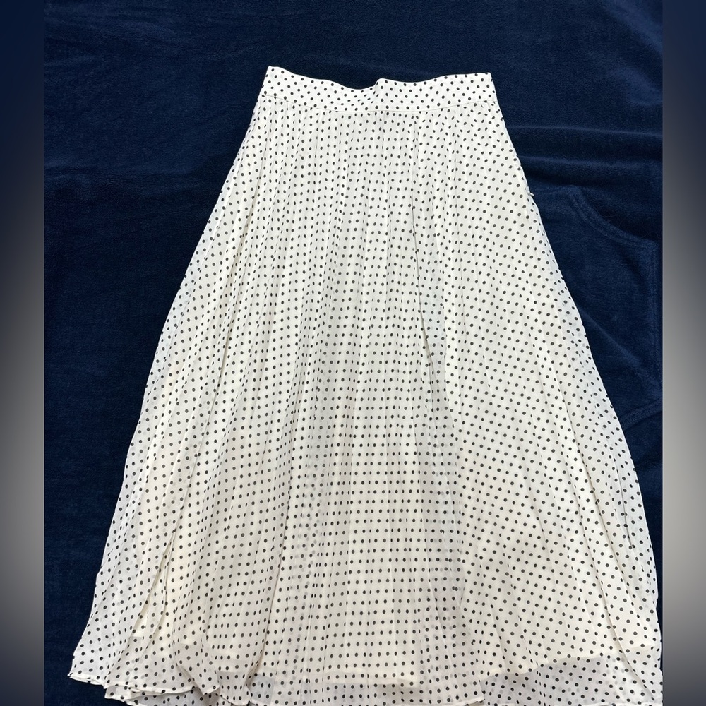 & Other Stories Black and White Polka Dot A-Line Skirt - Picture 2 of 4